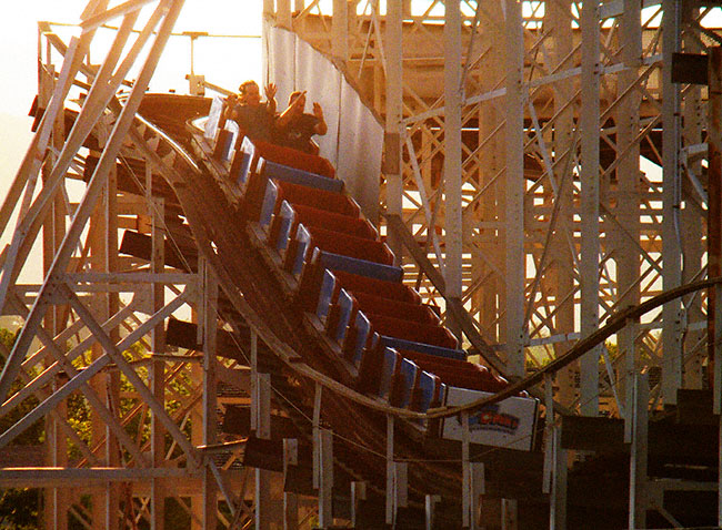 The Comet rollercoaster at The Great Escape, Lake George, New York