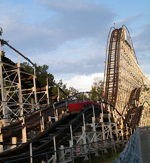 The Comet Rollercoaster at The Great Escape, Lake George, New York