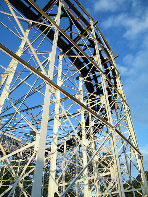 The Comet rollercoaster at The Great Escape, Lake George, New York