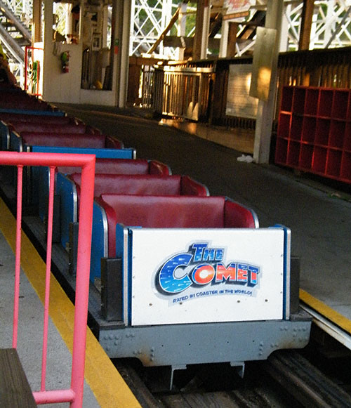 The Comet rollercoaster at The Great Escape, Lake George, New York