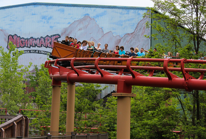 The Canyon Blaster rollercoaster at Six Flags The Great Escape, Queensbury, New York