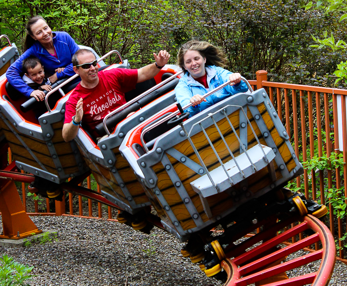 Frankie's Mine Train roller coaster at Six Flags The Great Escape, Queensbury, New York