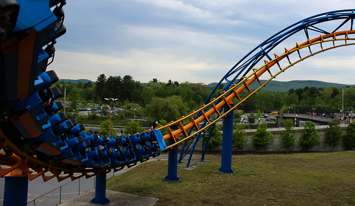 The Steamin Demon rollercoaster at Six Fags The Great Escape, Queensbury, new York