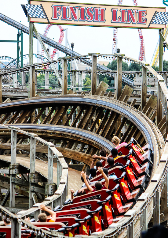 The Lightning Racer Roller Coaster at Hersheypark, Hershey, Pennsylvania