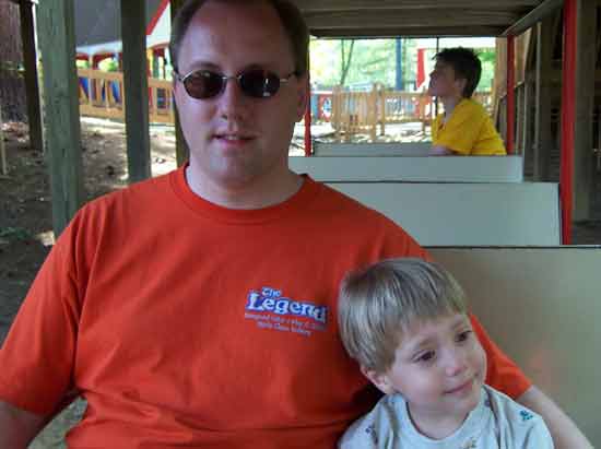 Paul and Bond on the Freedom Train @ Holiday World & Splashin' Safari