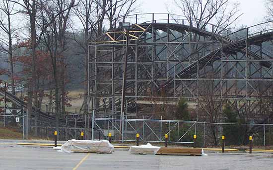 Wood for Holiday World's Raven and Legend Rollercoaster