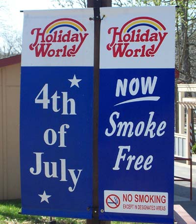 Smoke Free at Holiday World & Splashin' Safari, Santa Claus Indiana