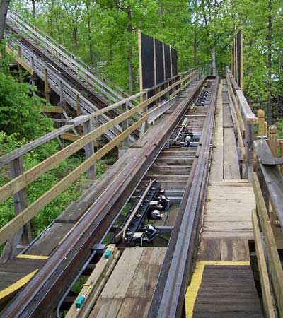 The Raven Roller Coaster at Holiday World & Splashin' Safari, Santa Claus, Indiana