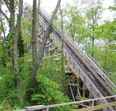 The Raven Roller Coaster at Holiday World & Splashin' Safari, Santa Claus, Indiana