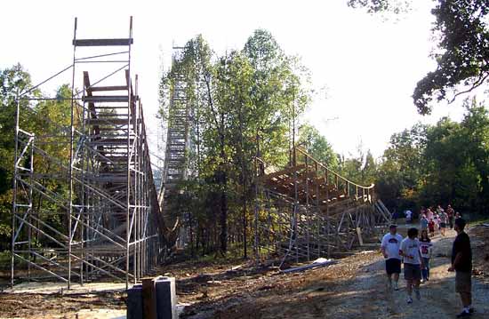 The New For 2006 Voyage Rollercoaster at Holiday World, Santa Claus, Indiana