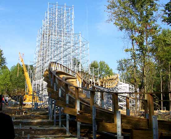 The New For 2006 Voyage Rollercoaster at Holiday World, Santa Claus, Indiana