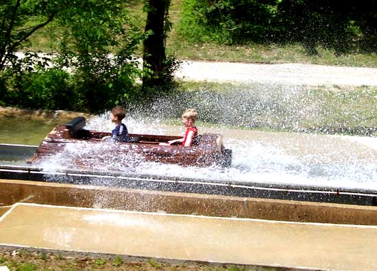 The Frightful Falls Log Flume at Holiday World & Splashin' Safari, Santa Claus, Indiana