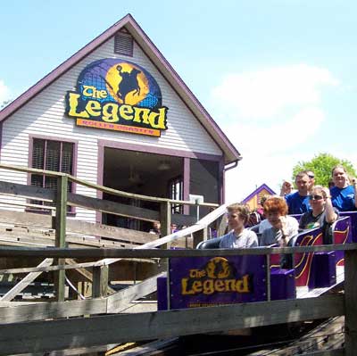 The Legend Rollercoaster at Holiday World & Splashin' Safari, Santa Claus, Indiana