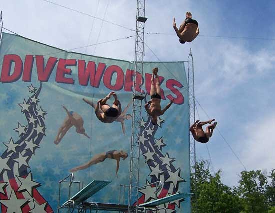 The Diveworks Dive Show at Holiday World & Splashin' Safari, Santa Claus, Indiana