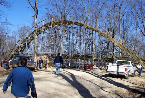 Photos of Holiday World, The Voyage Rollercoaster, Bahari Action Rover and more from the 2006 Off Season Construction Tour at Holiday World & Splashin Safari, Santa Claus, Indiana