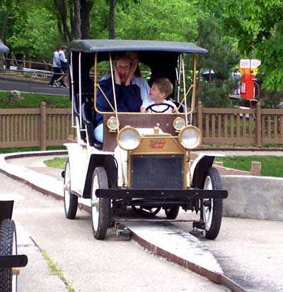 The Lewis & Clark Trail Antique Cars at Holiday World, Santa Claus, Indiana