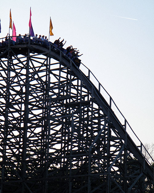 The Legend Roller Coaster at Holiday World @ Splashin' Safari, Santa Claus, IN