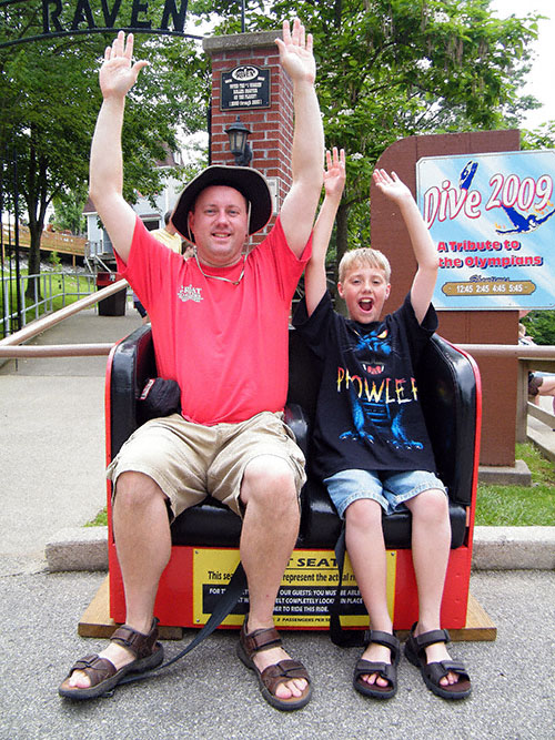 The Raven Roller Coaster at Holiday World @ Splashin' Safari, Santa Claus, IN