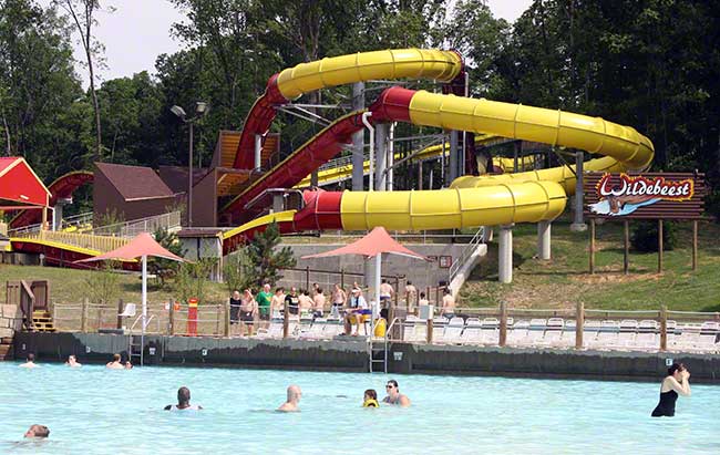 The New Wildebeast Water Coaster at Holiday World & Splashin' Safari, Santa Claus, IN