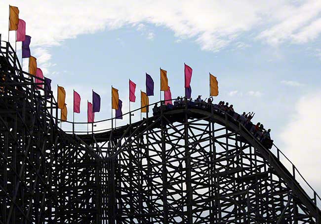 The Legend Roller coaster at  Holiday World & Splashin' Safari, Santa Claus, IN