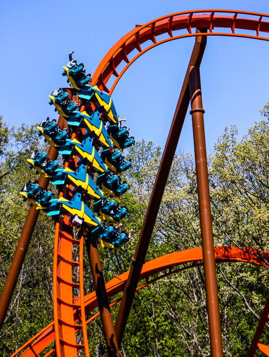 The worlds first launched Wing Rider Rollercoaster Thunderbird at Holiday World, Santa Claus, Indiana