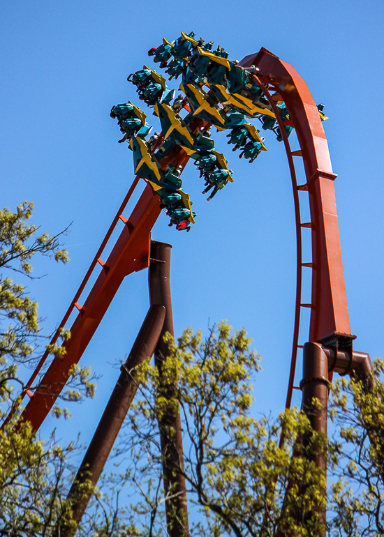 The worlds first launched Wing Rider Rollercoaster Thunderbird at Holiday World, Santa Claus, Indiana