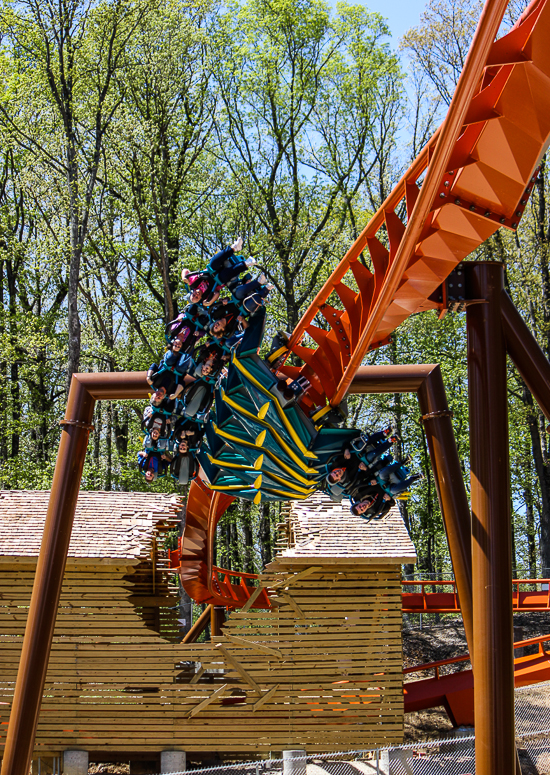 The worlds first launched Wing Rider Rollercoaster Thunderbird at Holiday World, Santa Claus, Indiana