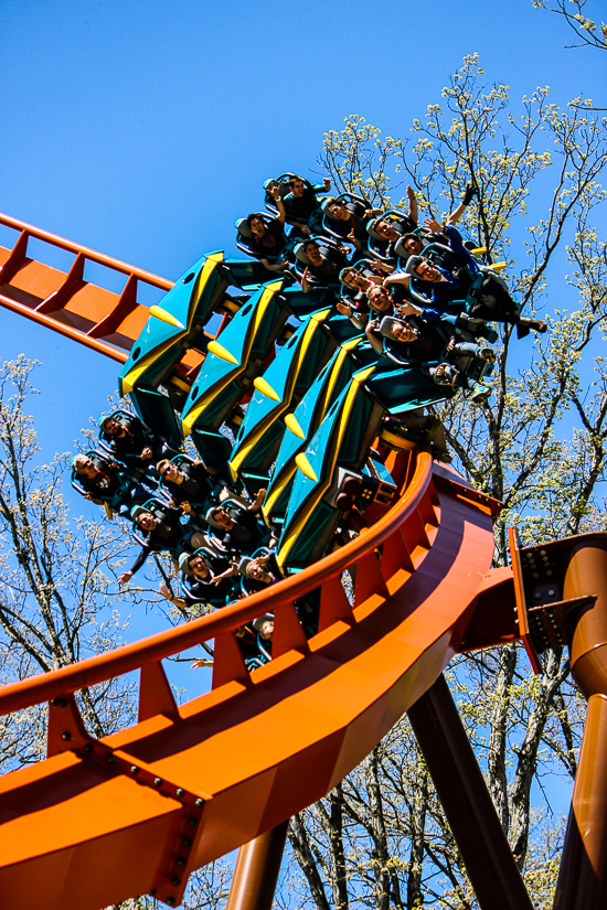 The worlds first launched Wing Rider Rollercoaster Thunderbird at Holiday World, Santa Claus, Indiana