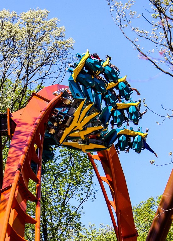 The worlds first launched Wing Rider Rollercoaster Thunderbird at Holiday World, Santa Claus, Indiana