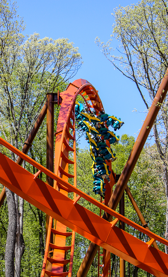 The worlds first launched Wing Rider Rollercoaster Thunderbird at Holiday World, Santa Claus, Indiana