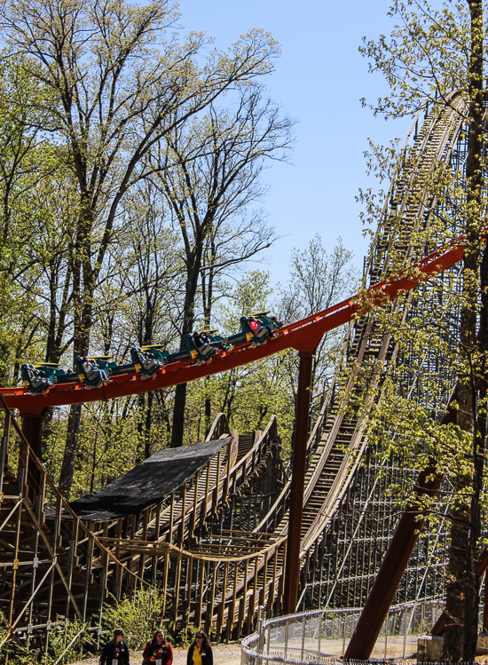 The worlds first launched Wing Rider Rollercoaster Thunderbird at Holiday World, Santa Claus, Indiana