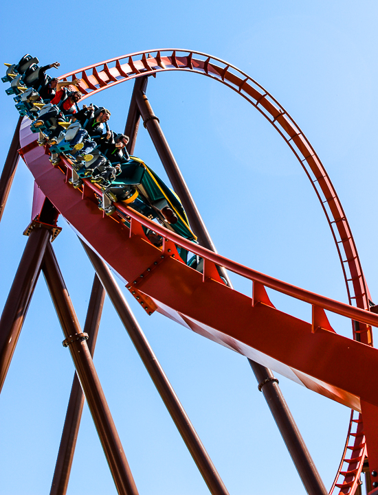 The worlds first launched Wing Rider Rollercoaster Thunderbird at Holiday World, Santa Claus, Indiana