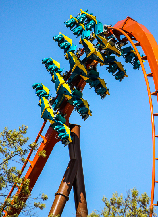 The worlds first launched Wing Rider Rollercoaster Thunderbird at Holiday World, Santa Claus, Indiana