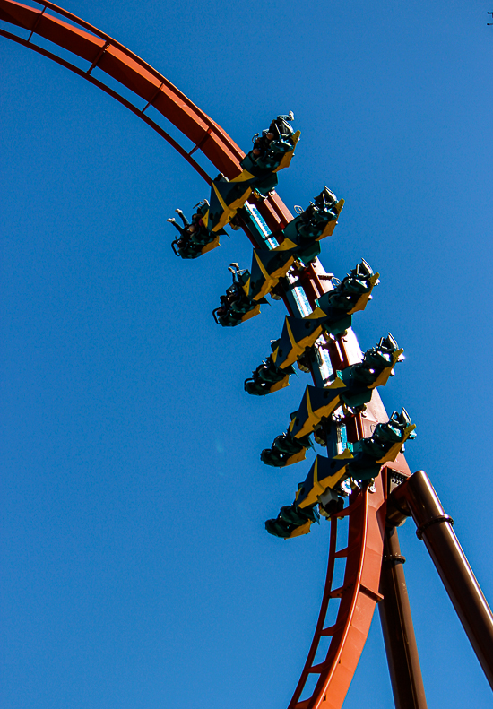 The worlds first launched Wing Rider Rollercoaster Thunderbird at Holiday World, Santa Claus, Indiana