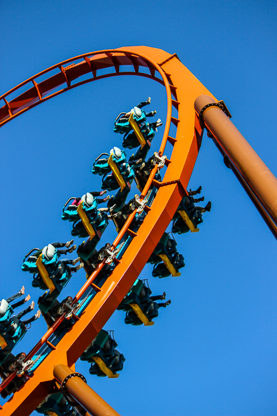 The worlds first launched Wing Rider Rollercoaster Thunderbird at Holiday World, Santa Claus, Indiana