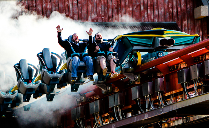 The worlds first launched Wing Rider Rollercoaster Thunderbird at Holiday World, Santa Claus, Indiana