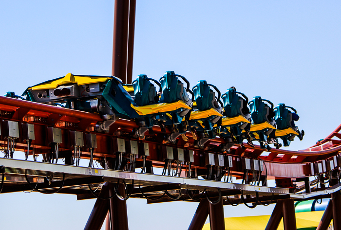 The worlds first launched Wing Rider Rollercoaster Thunderbird at Holiday World, Santa Claus, Indiana