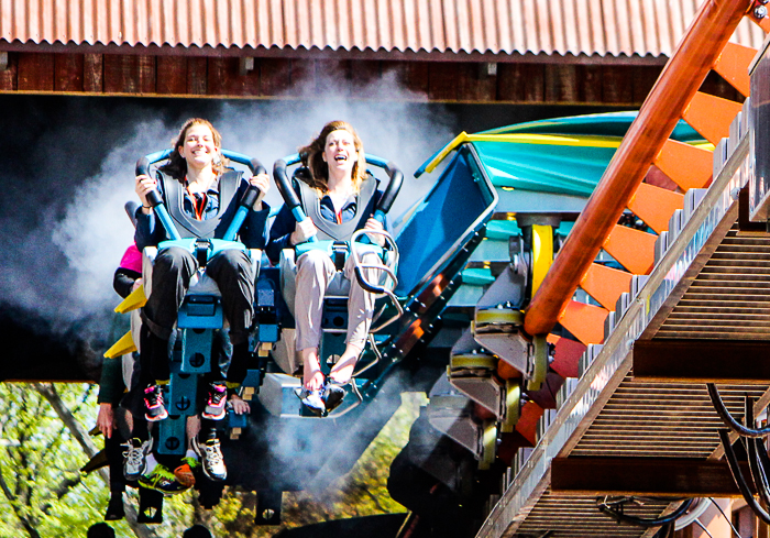 The worlds first launched Wing Rider Rollercoaster Thunderbird at Holiday World, Santa Claus, Indiana