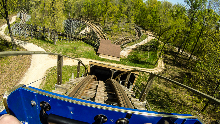 The worlds first launched Wing Rider Rollercoaster Thunderbird at Holiday World, Santa Claus, Indiana