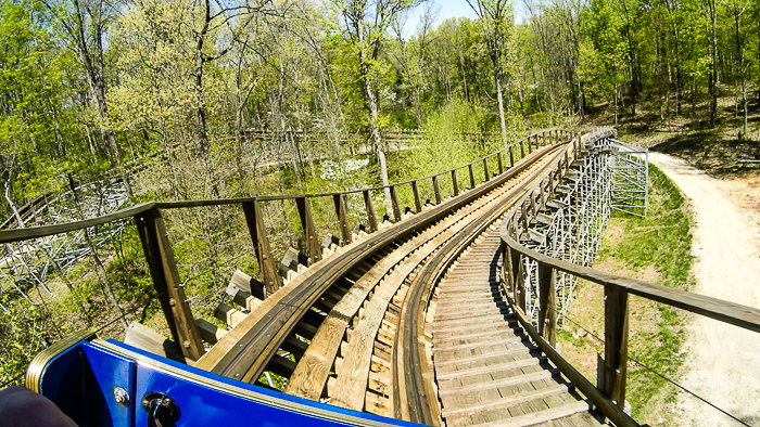 The worlds first launched Wing Rider Rollercoaster Thunderbird at Holiday World, Santa Claus, Indiana