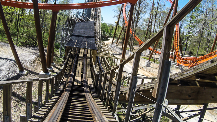 The worlds first launched Wing Rider Rollercoaster Thunderbird at Holiday World, Santa Claus, Indiana