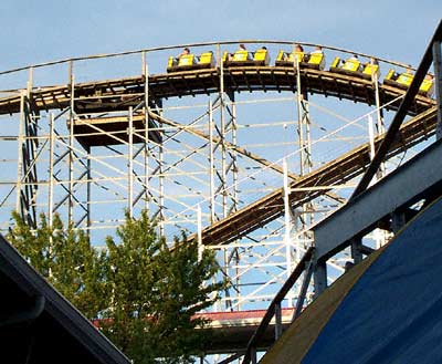 The Cornball Express Rollercoaster at Indiana Beach, Monticello, Indiana