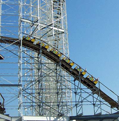 The Cornball Express Rollercoaster at Indiana Beach, Monticello, Indiana