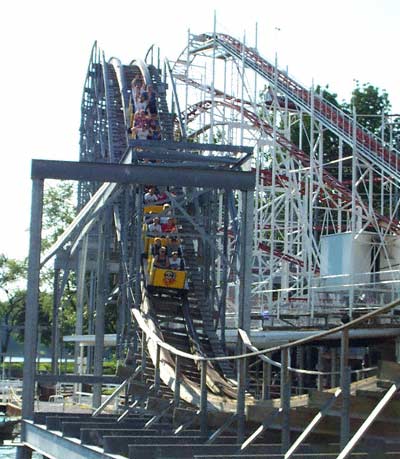 The Cornball Express Rollercoaster at Indiana Beach, Monticello, Indiana