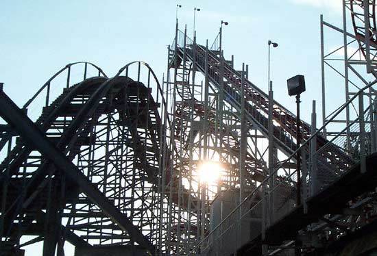 The Cornball Express Rollercoaster at Indiana Beach, Monticello, Indiana