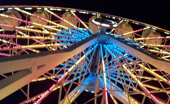 The Ferris Wheel At Night at Indiana Beach, Monticello, Indiana