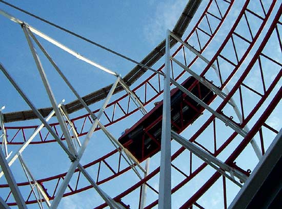 The Tig'rr Rollercoaster at Indiana Beach, Monticello, Indiana