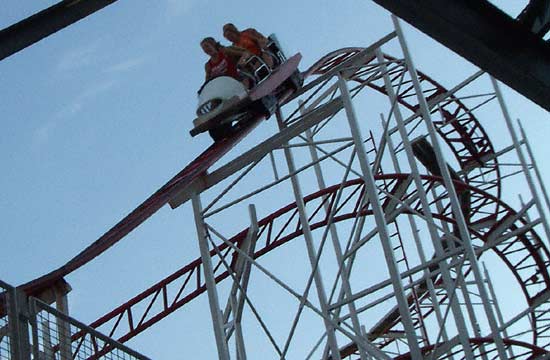 The Tig'rr Rollercoaster at Indiana Beach, Monticello, Indiana