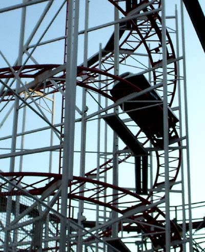 The Tig'rr Rollercoaster at Indiana Beach, Monticello, Indiana