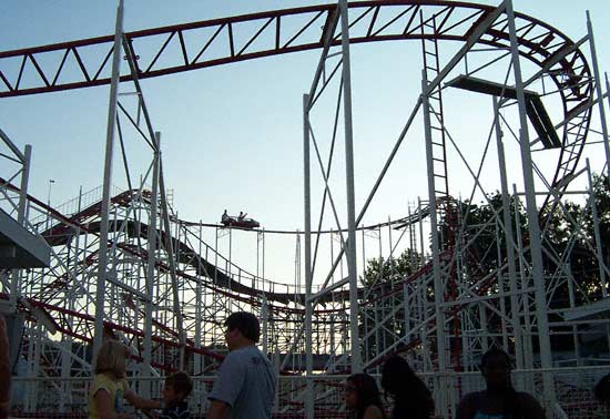 The Tig'rr Rollercoaster at Indiana Beach, Monticello, Indiana